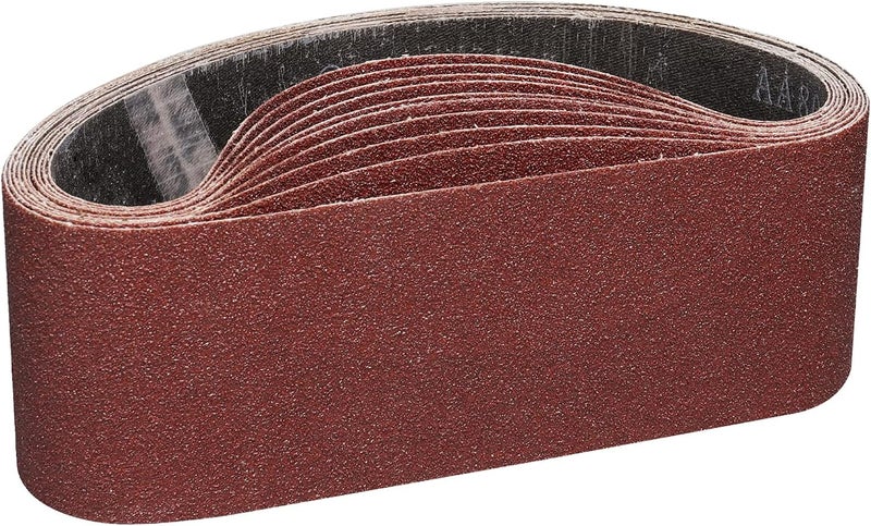POTUINOM 3 x 21 Inch Sanding Belts 80 Grits - 10 Pack Sander Belts for Belt Sander, Best for Sanding Wood,Metal and Paint - Image 1